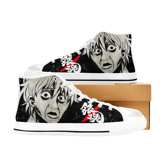 Gintama Gintoki Canvas Shoes High Tops Sneakers for Kids