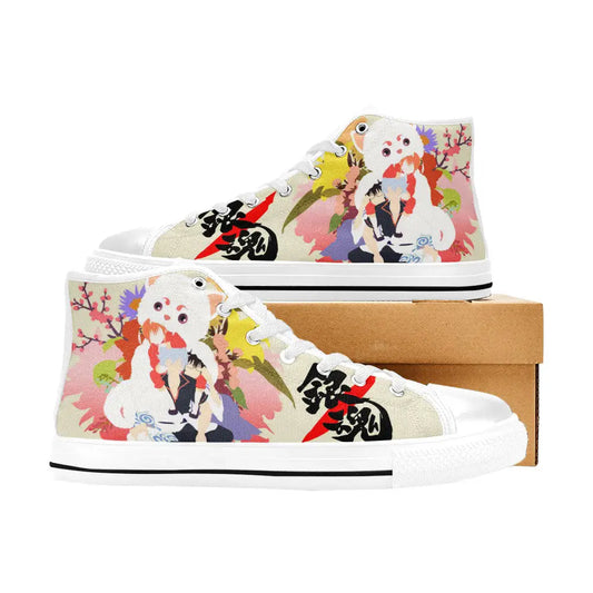 Gintama Gintoki Canvas Shoes High Tops Sneakers for Kids