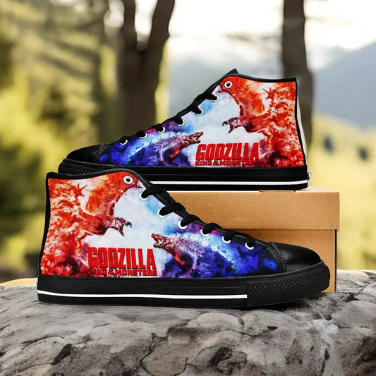 Godzilla King of the Monsters Godzilla v Rodan Custom High Top Sneakers Shoes