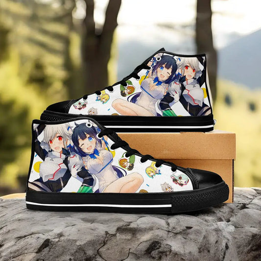 Hestia Bell Cranel DanMachi Custom High Top Sneakers Shoes