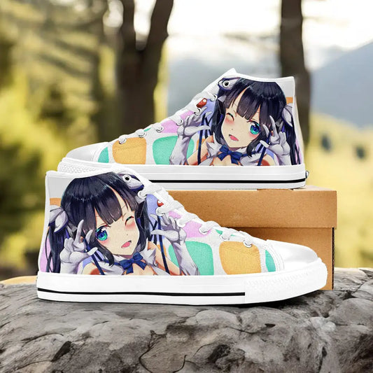 Hestia DanMachi Custom High Top Sneakers Shoes