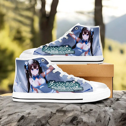 Hestia DanMachi Custom High Top Sneakers Shoes