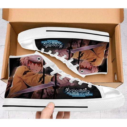 Is It Wrong to Try to Pick Up Girls in a Dungeon Danmachi Bell Cranel Shoes High Top Sneakers