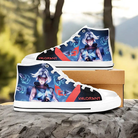 Jett Kunai Valorant Custom High Top Sneakers Shoes