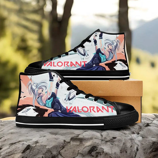 Jett Valorant Custom High Top Sneakers Shoes