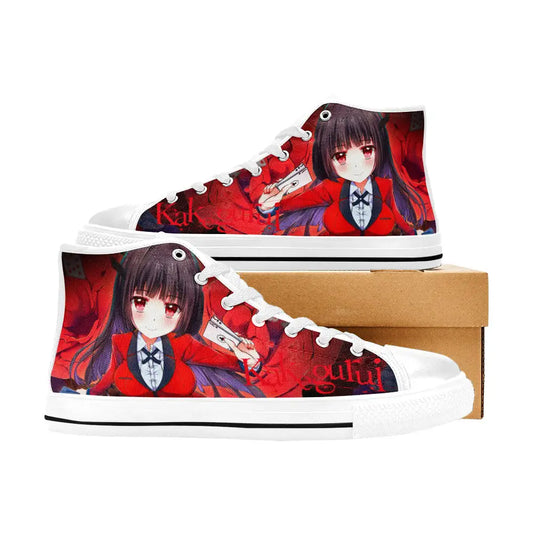 Kakegurui Compulsive Gambler Jabami Yumeko Custom High Top Sneakers Shoes