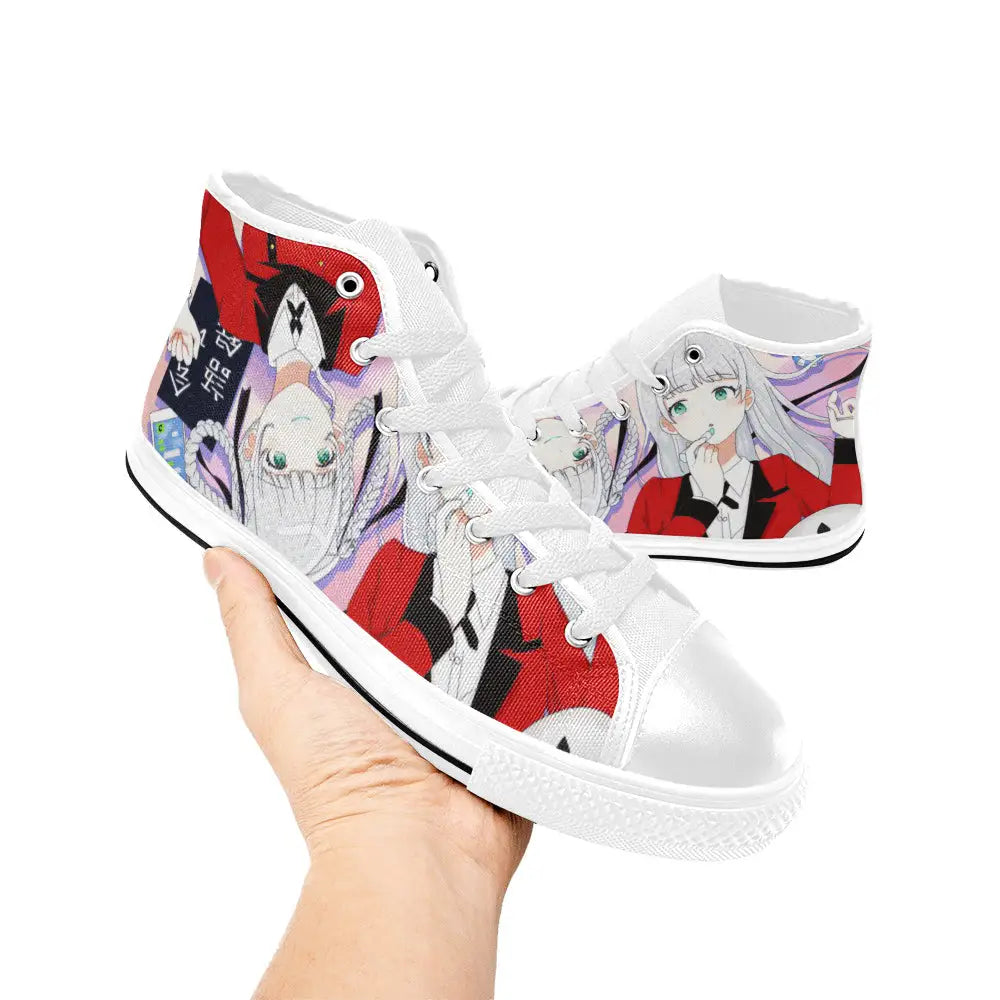 Kakegurui Compulsive Gambler Kirari Ririka Momobami Custom High Top Sneakers Shoes