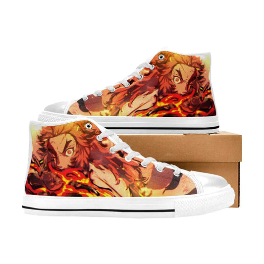 Kimetsu no yaiba Demon Slayer Kyojuro Rengoku Shoes High Top Sneakers