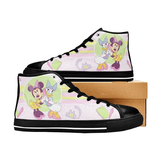 Minnie mouse and Daisy Duck Custom High Top Sneakers Shoes