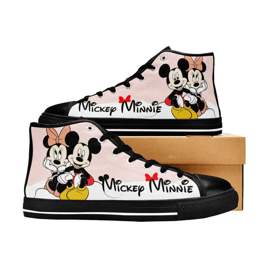 Minnie mouse and Mickey mouse Custom High Top Sneakers Shoes