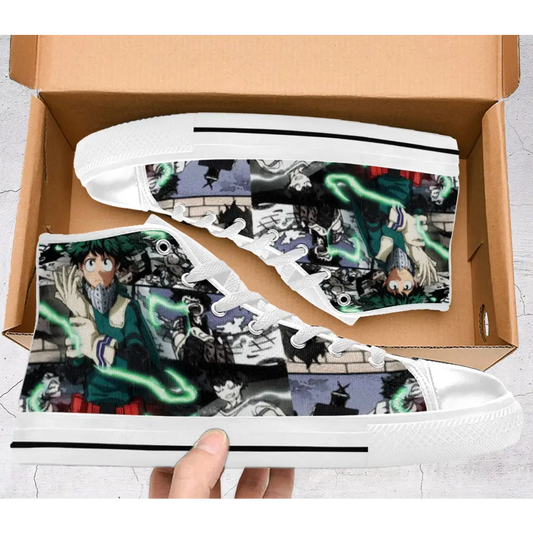My Hero Academia Deku One For All Custom High Top Sneakers Shoes