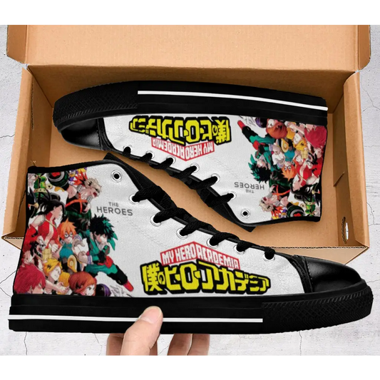 My Hero Academia The Heroes Deku Logo Custom High Top Sneakers Shoes