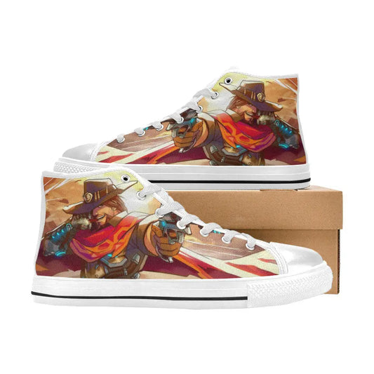 Overwatch Shoes , Overwatch McCree Shoes High Top Sneakers