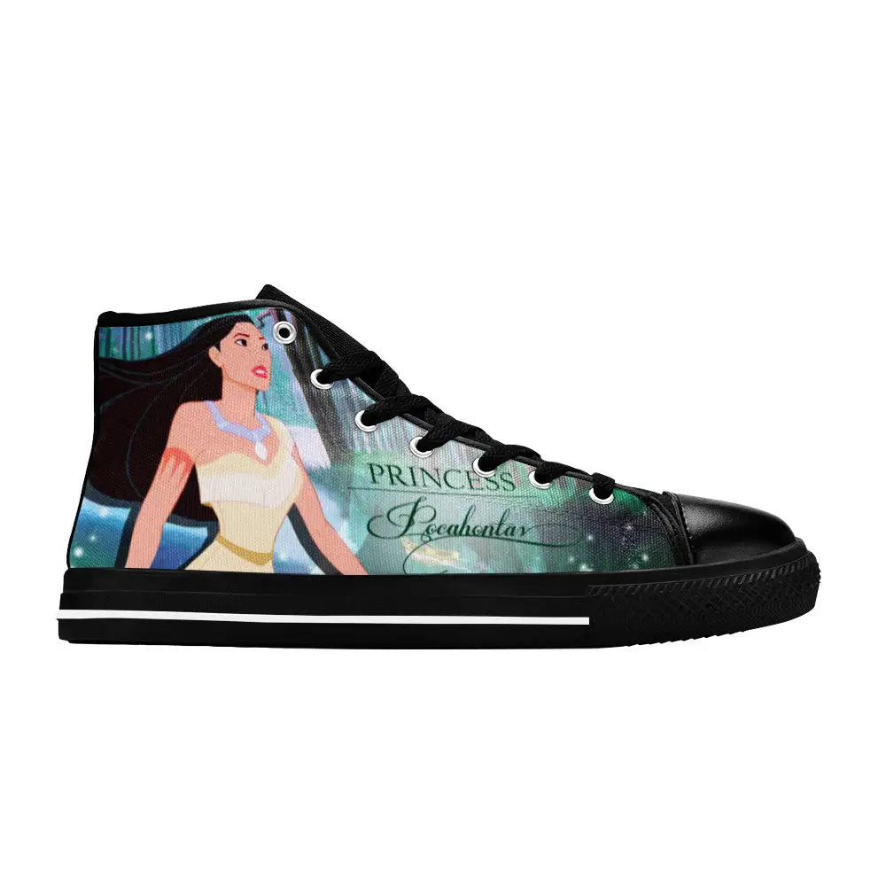 Pocahontas Native American Indian Princess Custom High Top Sneakers Shoes