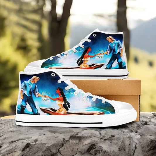 Pocahontas Native American Indian Princess Custom High Top Sneakers Shoes