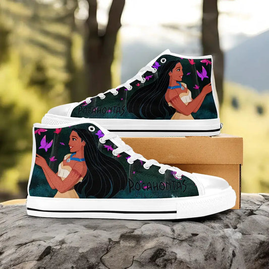Pocahontas Native American Indian Princess Custom High Top Sneakers Shoes
