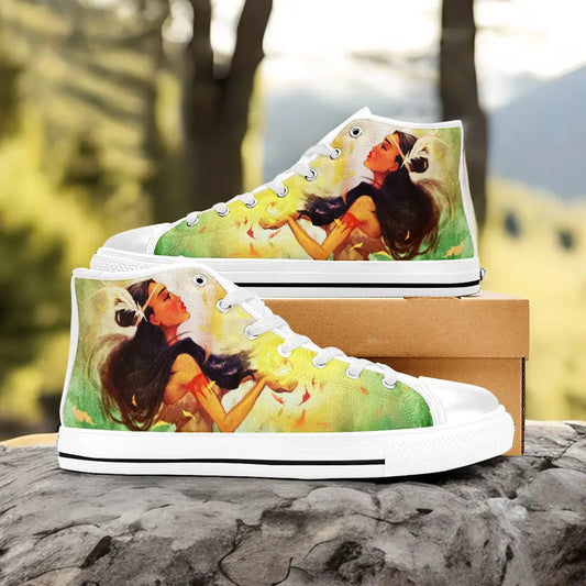 Pocahontas Native American Indian Princess Custom High Top Sneakers Shoes