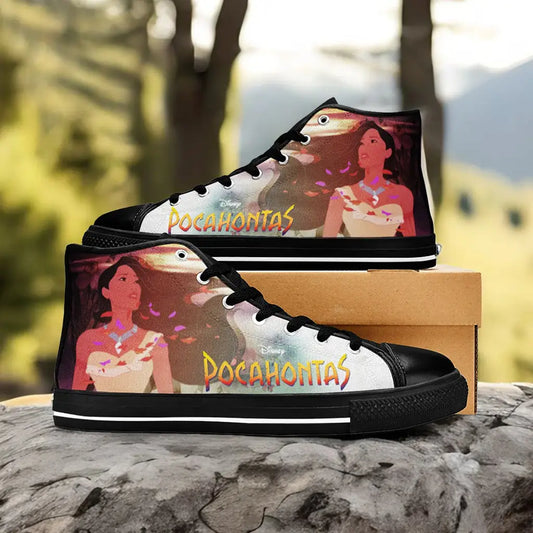 Pocahontas Native American Indian Princess Custom High Top Sneakers Shoes