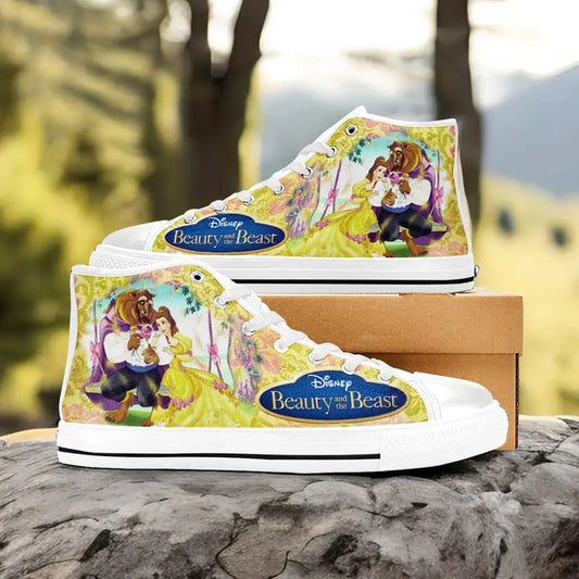 Princess Belle Beauty and the Beast Custom High Top Sneakers Shoes