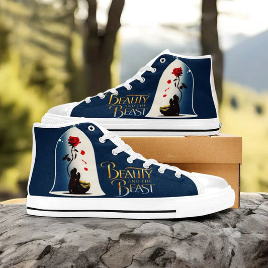 Princess Belle Beauty and the Beast Custom High Top Sneakers Shoes
