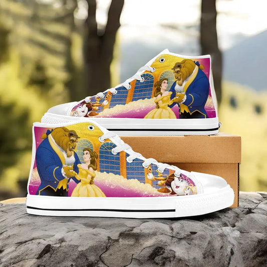 Princess Belle Beauty and the Beast Custom High Top Sneakers Shoes