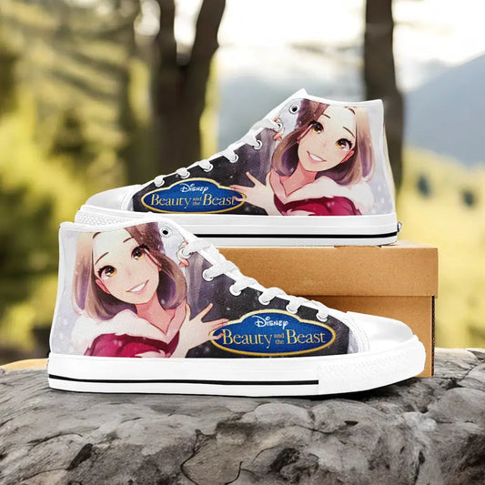 Princess Belle Beauty and the Beast Custom High Top Sneakers Shoes