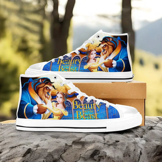 Princess Belle Beauty and the Beast Custom High Top Sneakers Shoes