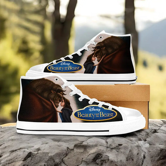 Princess Belle Beauty and the Beast Custom High Top Sneakers Shoes