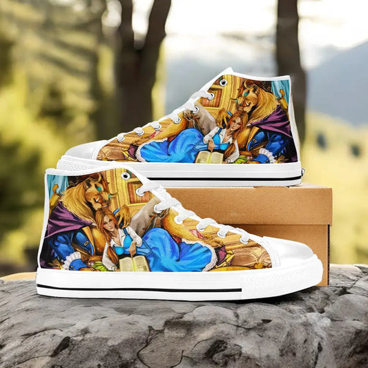Princess Belle Beauty and the Beast Custom High Top Sneakers Shoes