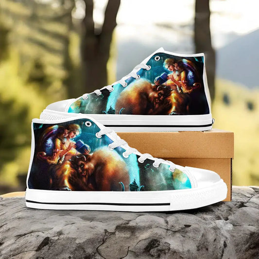 Princess Belle Beauty and the Beast Custom High Top Sneakers Shoes