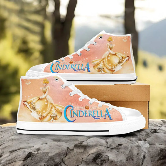 Princess Cinderella Custom High Top Sneakers Shoes
