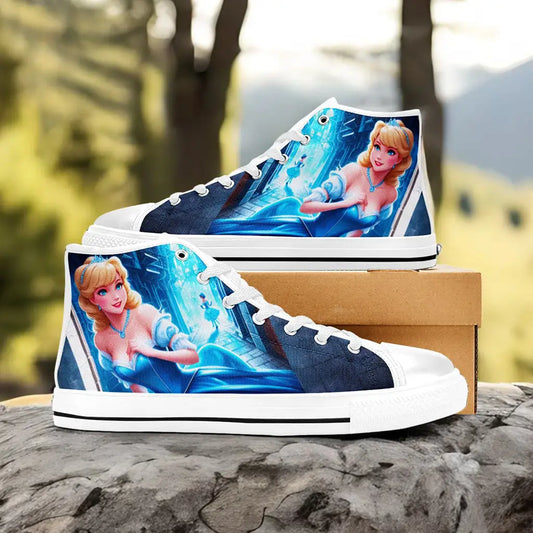 Princess Cinderella Custom High Top Sneakers Shoes