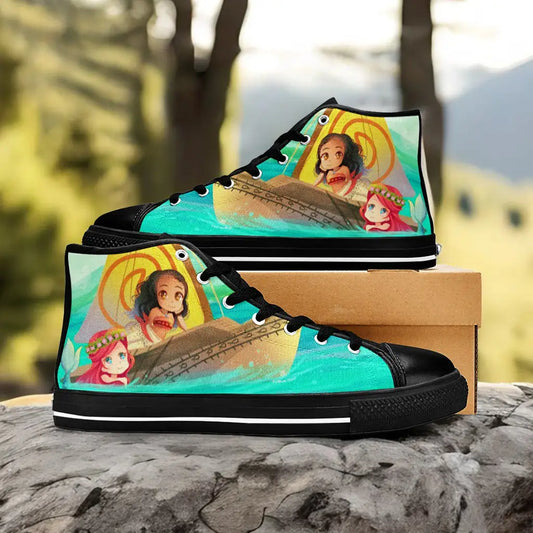 Princess Moana Waialiki Ariel The Little Mermaid Custom High Top Sneakers Shoes