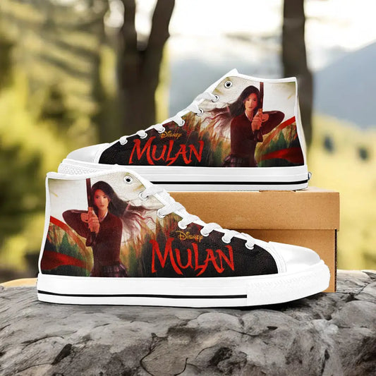 Princess Mulan Women Sword Warrior Custom High Top Sneakers Shoes
