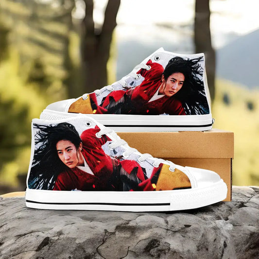 Princess Mulan Women Sword Warrior Custom High Top Sneakers Shoes
