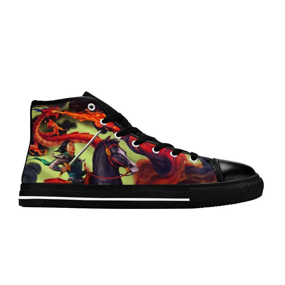 Princess Mulan Women Sword Warrior Custom High Top Sneakers Shoes