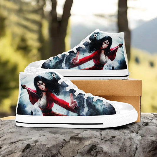 Princess Mulan Women Sword Warrior Custom High Top Sneakers Shoes