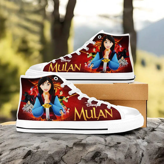 Princess Mulan Women Sword Warrior Custom High Top Sneakers Shoes