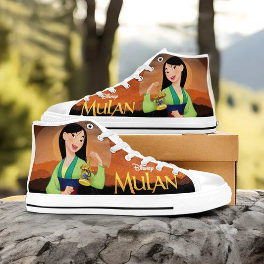 Princess Mulan Women Sword Warrior Custom High Top Sneakers Shoes