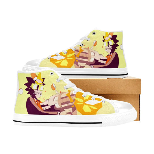 Rick and Morty Cartoon Custom High Top Sneakers Shoes