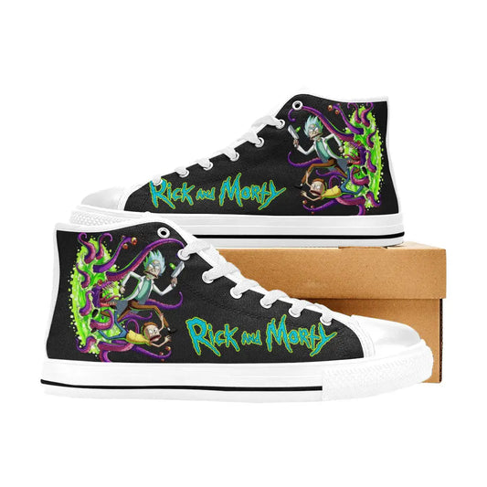 Rick and Morty Cartoon Custom High Top Sneakers Shoes