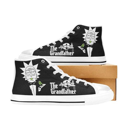 Rick and Morty Cartoon Custom High Top Sneakers Shoes