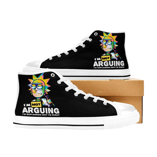 Rick and Morty Cartoon Custom High Top Sneakers Shoes