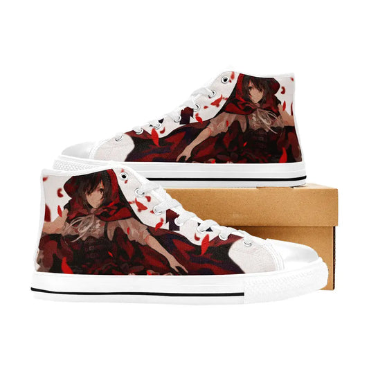 RWBY Ruby Rose Custom High Top Sneakers Shoes