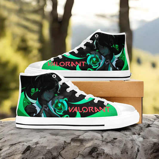 Sage Valorant Custom High Top Sneakers Shoes