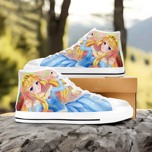 Sleeping Beauty Princess Aurora Anime Style Custom High Top Sneakers Shoes