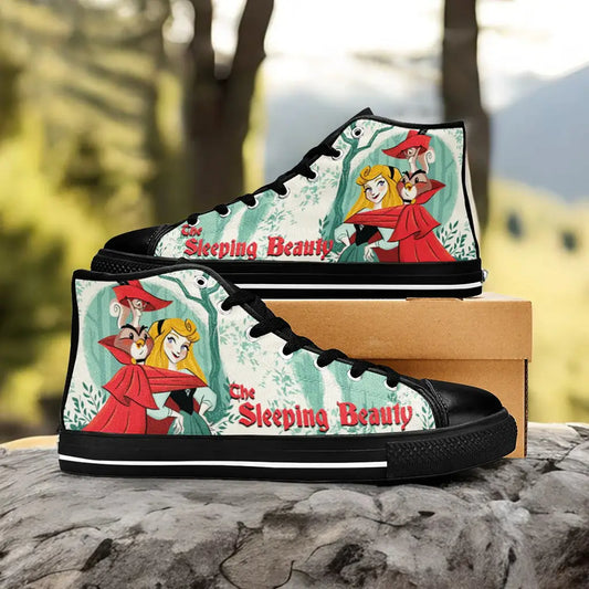 Sleeping Beauty Princess Aurora Custom High Top Sneakers Shoes