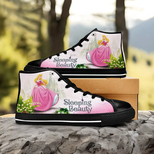 Sleeping Beauty Princess Aurora Custom High Top Sneakers Shoes