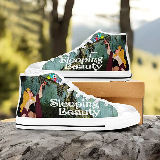 Sleeping Beauty Princess Aurora Custom High Top Sneakers Shoes