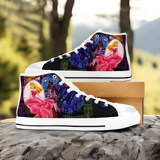 Sleeping Beauty Princess Aurora Custom High Top Sneakers Shoes